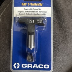 Graco 286221 RAC 5 Switch Tip Reversible Airless Spray Tip, 221 one unit