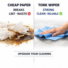 Tork Industrial Paper Wiper Roll 11×12 Blue 800 Sheets Heavy Duty Cleaning Towel