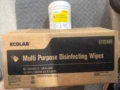 Ecolab Multi Purpose Disinfecting – 185 ct. Tub, Case of 6 Exp 3/26