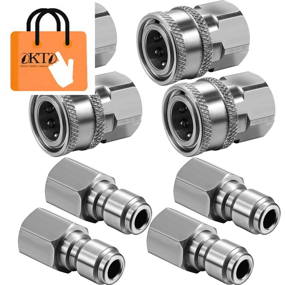 4 Sets NPT 3/8 Inch Stainless Steel Male and Inch, Internal Thread