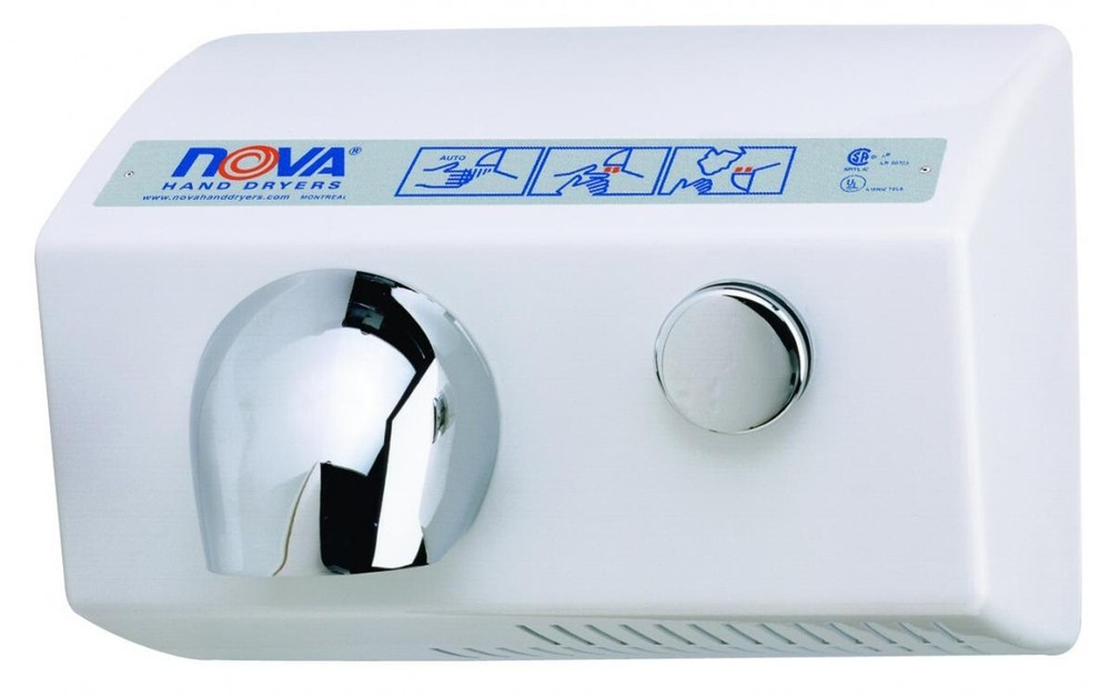 Hand Dryer 0110-00 ASI Nova 5 White Surface Mount 110-120V USA Push Button
