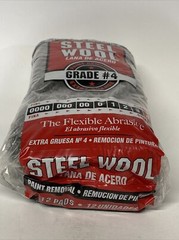 Rhodes American 10121116 4-Grade Steel Wool Pads Extra Course (Pack of 12) New