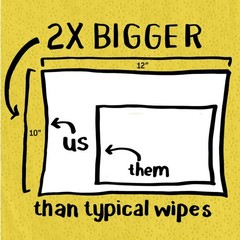 Heavy Duty Multi Surface Cleaning Wipes Extra Large 10 x 12 Inches 90 Count