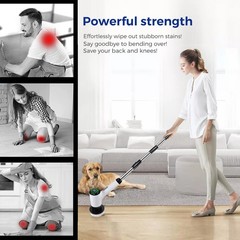 Electric Spin Scrubber for Cleaning-2 Adjustable Speeds,8 White&black