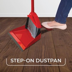 O-Cedar Pet Pro PowerCorner Broom, Broom With Step-on Dustpan