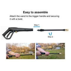 FOOCO Pressure Washer Gun Set, Max W.P. 2320PSI, 2320 PSI, Long Handle