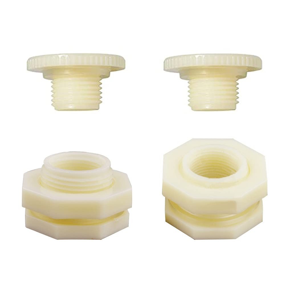 ANPTGHT 1″ Female ABS Bulkhead Fitting, Plastic Water Tank 1 Inch, Beige