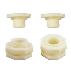ANPTGHT 1″ Female ABS Bulkhead Fitting, Plastic Water Tank 1 Inch, Beige