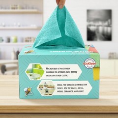 kickleen Microfiber Cleaning Cloth, Lint-Free Shop Towels Small, Blue