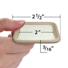 Furniture Sliders for Hardwood Floors 2 inch 12 PCS Square Beige, Beige