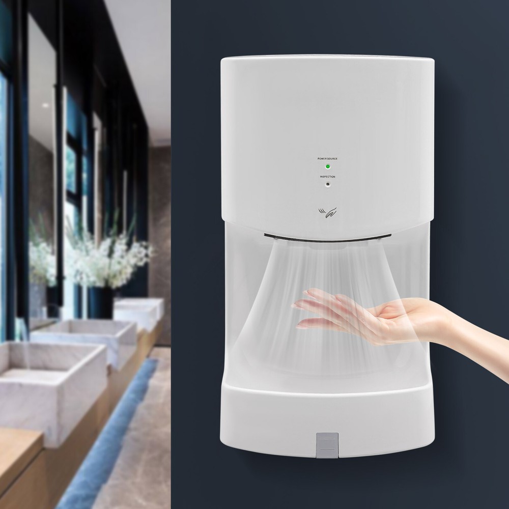Automatic Wall Mounted Hand Dryer Electric Jet Hand Dryer with Drip Tray 1000 W
