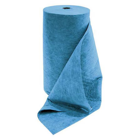 Spilfyter 18463B Sorbent Roll, 66 Gal, 32 In X 150 Ft, Oil, Blue, Polypropylene