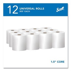 Scott 01040 8 in. x 800 ft. Essential Hard Roll Towels – White (12 Rolls/CT) New