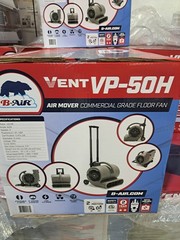 Blower Fan 1/2 HP Air Mover Stackable Carpet Dryer Floor Heavy Duty Handle Grey