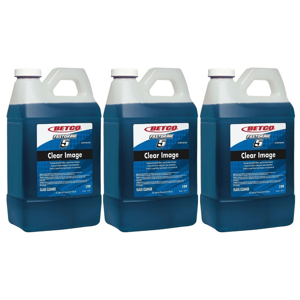 Glass Cleaner Concentrate Non-Ammonia Streak-Free Window Cleaner 2L 3 Pack BETCO
