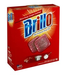 Brillo Steel Wool Soap Pads, Long Lasting, 18 Count (Pack of 2), Pink