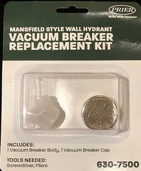 Prier Heavy-Duty ABS Plastic Wall Hydrant Vacuum Cap Breaker Repair Kit 630-7500