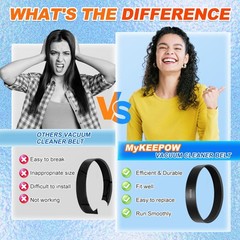 MyKEEPOW 301291 Vacuum Belt Replacement for Kirby Cleaner G3 G4 Black