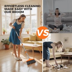 Nodirz Handy Broom Indoor/Outdoor Brooms Duty Kitchen Broom For Home Garage