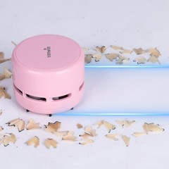 tenwin Mini Vacuum Cleaner, Portable Desktop Cordless, Handheld Pink