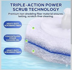 CECAILIN Disposable Toilet Brush Refill Pads 60pcs Fresh Scent