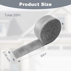 Stainless Steel Wool Reel 40Ft Fill Fabric Roll Gap Blocker Coarse Wire