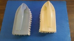 6″ TAN BATHROOM SCRUB BRUSH CLEANING IRON HANDLE CARLISLE USA MADE