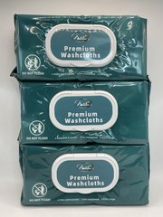 3 Pack of Auil Premium Washcloths 60 Count 8×12 in Alcohol Free Hypoallergenic