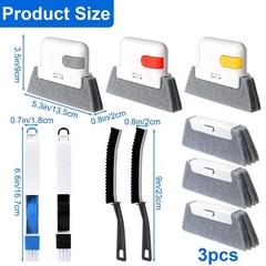 10PCS Window Track Cleaning Tool Kit Groove Crevice Brush Set