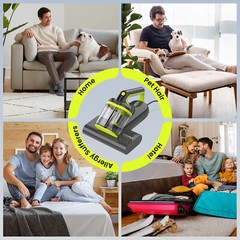 Mattress Vacuum Cleaner, 15Kpa Strong Suction Bed Vacuum with 273nm UV-C Light