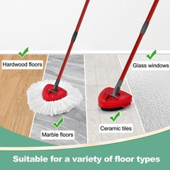 Mop Heads for cedar 1 Tank, 3 + 1 Brush + 1 Base