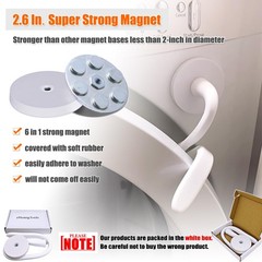 Front Load Washer Door Prop and Stopper – 2.6-Inch Magnet Base, White