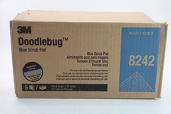 3M Doodlebug Blue Scrub Pad 4 5/8 in x 10 in – 5 Piece Box Model 8242