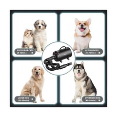 Dog-Hair-Dryer, 5.2HP/ 3800W High Velocity Pet Blow Dryer with Heater for Gro…