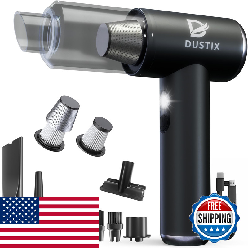 Dustix Cordless Handheld Car Vacuum Cleaner Powerful 20000Pa Triple Gear Mini
