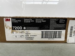 3M Black Stripper Pad 7200 17” 4 Pack