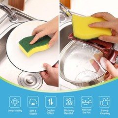 AIDEA Sponges Kitchen, 24 Pack Heavy 24 Count (Pack of 1), Yellow-s Shape