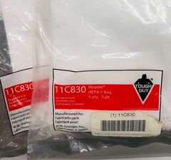Tough Guy 11C830 Hoover Hepa Y Bag Vacuum Bag 5 Ply Filter Bag 5 Pack