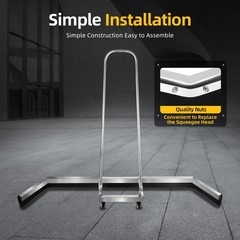 Heavy Duty Tennis Court Squeegee Surface Water Removal Court Dryer Rain Shuttle