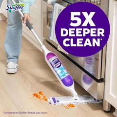 Swiffer PowerMop Multi-Surface Mop Kit for Floor 1 Kit, Purple and White