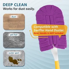 360° Fleece Duster Refills for Swiffer, Washable Reusable Multicolor