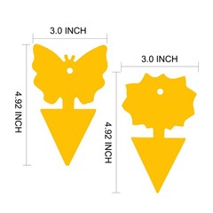 96PCS Fruit Fly Sticky Traps, Gnat Traps Insect Trap for Plants Kitchen Indoor a