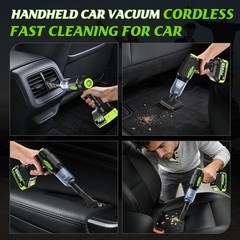 JiocoVino Cordless Car Vacuum Portable -Handheld Cleaner Green