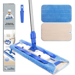 MR.SIGA Professional Microfiber Mop for 59.4 x 16.5 x 5.1 inch, Blue