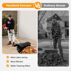 Gas Power Sweeping Broom 52CC Handheld Walk Behind Lawn Sweeper