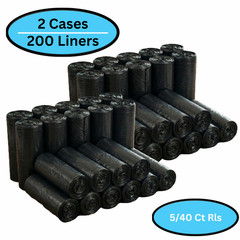 1 Mil Black Trash Can Star Seal Liner LLDPE, 40-45 Gal, 40″ x 46″, 200 Pcs