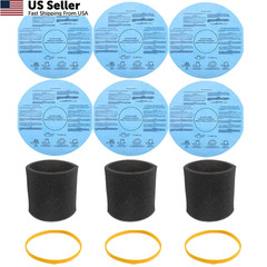 JAMHER 6 pack 90107 Dry Paper Disc Filters 3 Pack Retaining Bands 18.5 inches