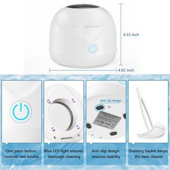 Ultrasonic Retainer Cleaner Machine 45kHz 200ml Portable Ultra Sonic Retainer…