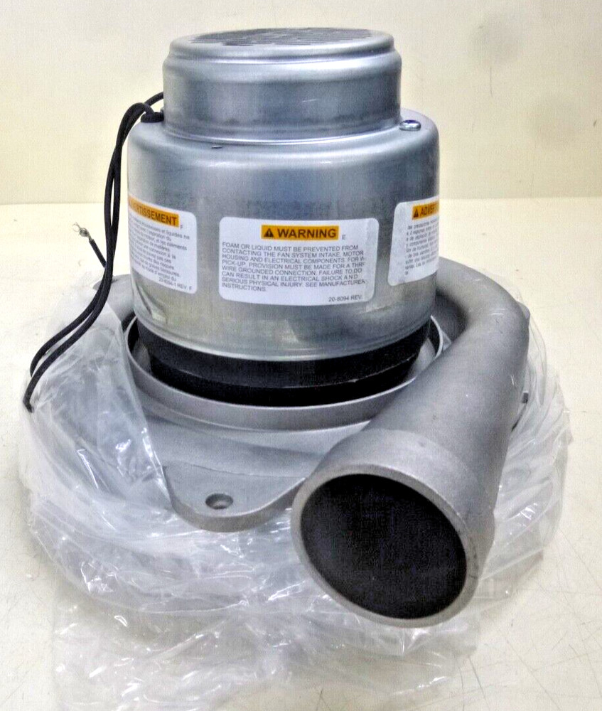 NEW AMETEK LAMB Vacuum Motor: Aluminum Mounting Brackets, 8.4 in Body Dia., 120V