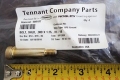 SQUEEGEE ROLLER WHEEL AXLE, TENNANT 5100, 5200, 5280 WALK BEHIND SCRUBBERS, 20E
